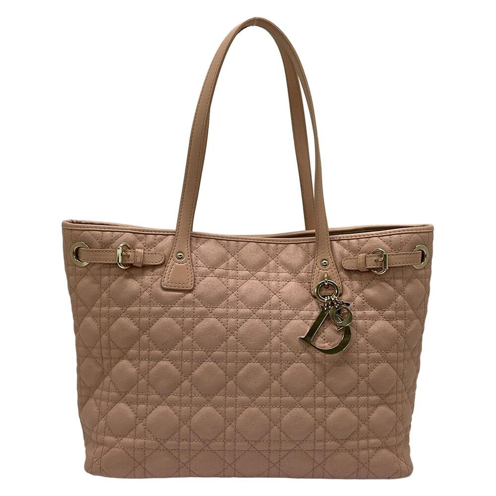Christian Dior Panarea Tote Bag Coated Canvas Leather